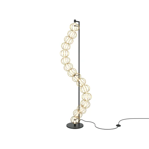 Торшер LED Golden Cage MOD216FL-L38G3K Maytoni белый золотой на 1 лампу, основание золотое в стиле современный арт-деко 