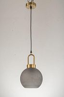 Светильник подвесной Narzole E 1.P1 CL Arti Lampadari серый 1 лампа, основание золотое в стиле модерн 