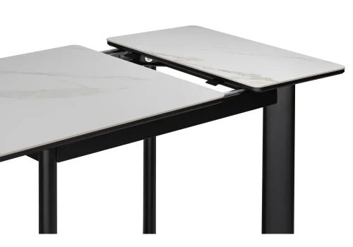 Керамический стол Кина 90(130)х65х76 alpine white / черный 588064 Woodville столешница белая из керамика фото 2