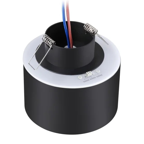 Светильник точечный LED с переключателем цветовой температуры Giro 358962 Novotech чёрный 1 лампа, основание чёрное в стиле современный хай-тек  фото 3