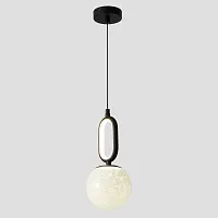 Светильник подвесной ЛЕД CATKIN SP1.2 Crystal Lux белый на 1 лампу, основание чёрное в стиле современный Светильник подвесной ЛЕД CATKIN SP1.2 Crystal Lux белый на 1 лампу, основание чёрное в стиле современный