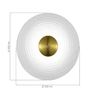 Бра Moon SL6125.311.01 ST-Luce прозрачный на 1 лампу, основание латунь в стиле современный 