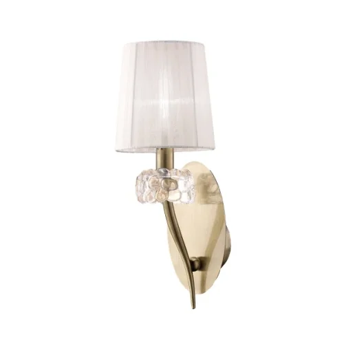 Бра LOEWE ANTIQUE BRASS 4735 Mantra белый на 1 лампу, основание бронзовое в стиле современный 