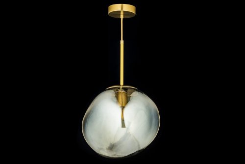 Светильник подвесной Daone E 1.P2 C Arti Lampadari бежевый 1 лампа, основание золотое в стиле лофт кантри  фото 3