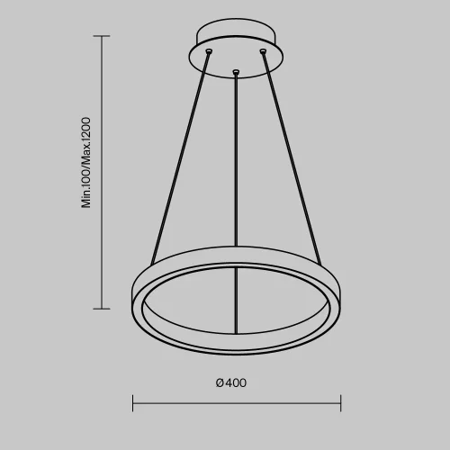 Светильник подвесной LED Rim MOD058PL-L22WK Maytoni белый на 1 лампу, основание белое в стиле современный хай-тек минимализм кольца фото 6