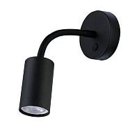 Бра с выключателем Eye 9068-NW Nowodvorski чёрный 1 лампа, основание чёрное в стиле минимализм гибкая ножка