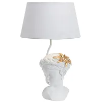 Настольная лампа Arre OML-10714-01 Omnilux белая 1 лампа, основание белое металл в стиле современный девушка