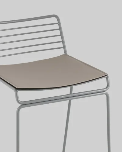 Стул полубарный Danny, серый, с подушкой УТ000038988 Stool Group, /, ножки//, размеры - *800***380*470 фото 6