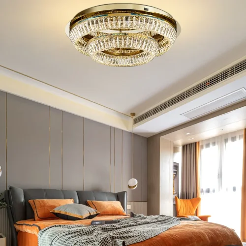 Люстра потолочная GERTRUDA B D65 R1 207831-23 ImperiumLoft прозрачная на 1 лампу, основание латунь в стиле современный фото 3