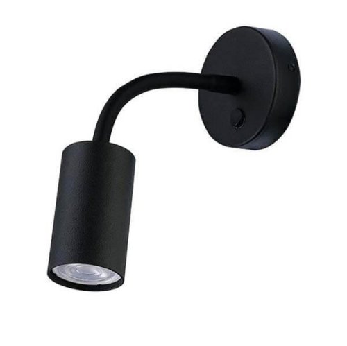 Бра с выключателем Eye 9068-NW Nowodvorski чёрный на 1 лампа, основание чёрное в стиле минимализм гибкая ножка