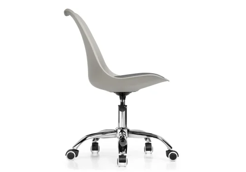 Компьютерное кресло Kolin light gray 11835 Woodville, серый/искусственная кожа, ножки/металл/хром, размеры - *890***490*560 фото 3