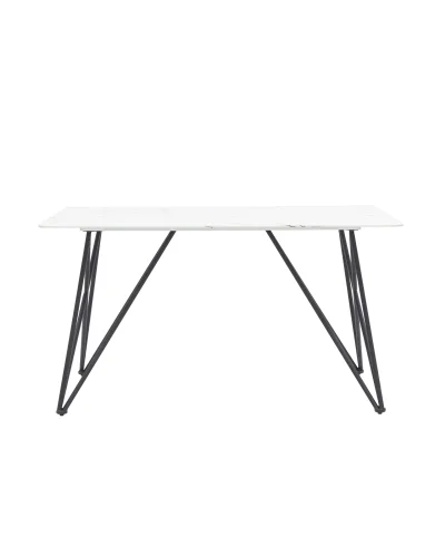 Стол обеденный Сакраменто, 140*90, белый, стеклянный УТ000002669 Stool Group столешница белая из стекло фото 5