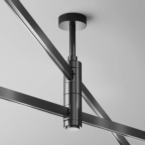Крепление потолочное Short двойное 78мм Flarity TRA156C-D1-B Maytoni чёрный в стиле современный хай-тек для светильников серии Magnetic trаck system Flarity flarity магнитная фото 2