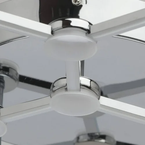 Люстра потолочная LED Ракурс 631014301 DeMarkt хром белая на 1 лампа, основание хром в стиле хай-тек  фото 6