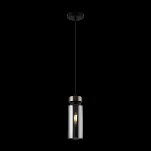 Светильник подвесной Come FR8011PL-01N Freya чёрный 1 лампа, основание чёрное в стиле современный трубочки фото 2