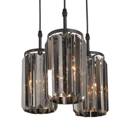 Светильник подвесной V4267-1/3S Vitaluce серый чёрный на 3 лампы, основание чёрное в стиле современный классический фото 2 Светильник подвесной V4267-1/3S Vitaluce серый чёрный на 3 лампы, основание чёрное в стиле современный классический фото 2