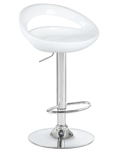 Стул барный набор 2 шт. SET-2 1010-LM DISCO, цвет сиденья белый, цвет основания хром Dobrin, /полимер, ножки/металл/хром, размеры - 790*1000***470*440 фото 2