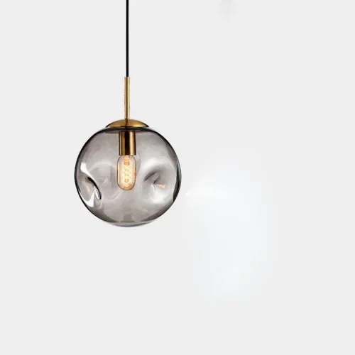 Светильник подвесной Amo V2082-P Moderli прозрачный 1 лампа, основание латунь в стиле современный выдувное фото 2
