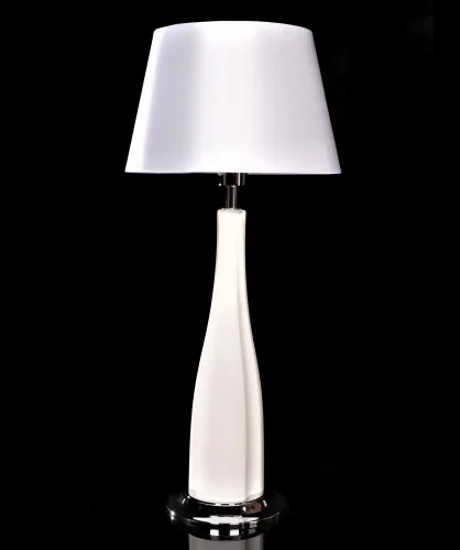Настольная лампа LDT 2210 WT Lumina Deco белая 1 лампа, основание белое металл в стиле современный 