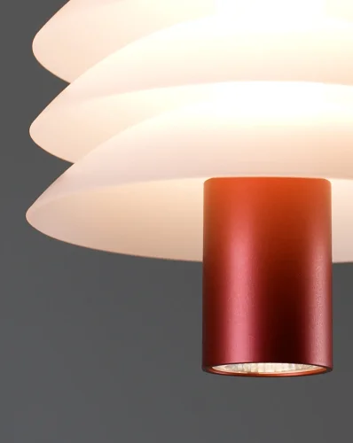 Светильник подвесной LED Sylv V10877-PL Moderli белый красный 1 лампа, основание чёрное в стиле современный  фото 5
