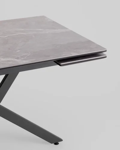 Стол Marmer 120-180/80/76, столешница МДФ16/керамика, подстолье металл антрацит УТ000039729 Stool Group столешница из фото 5