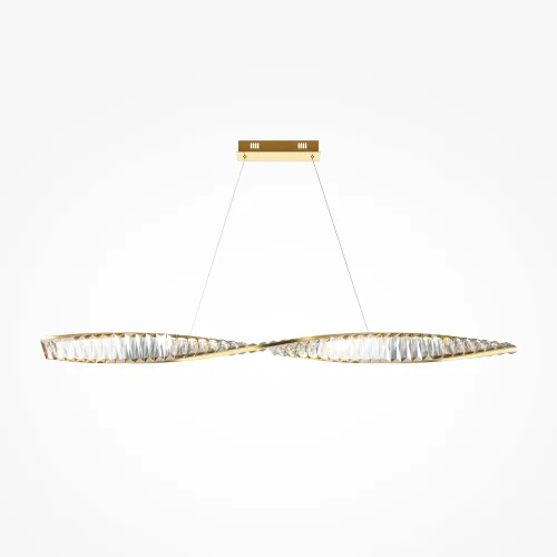 Светильник подвесной LED Krone P097PL-L36BS3K Maytoni прозрачный на 1 лампу, основание латунь в стиле современный линейный фото 3