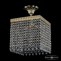 Светильник потолочный 19202/25IV G Drops Bohemia Ivele Crystal прозрачный 3 лампы, основание золотое в стиле классический drops
