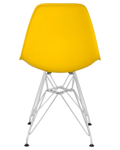 Стул обеденный 638APP-LMZL DSR, цвет сиденья желтый (Y-01), цвет основания хромированная сталь Dobrin, синий/, ножки/металл/хром, размеры - ****460*535 фото 5