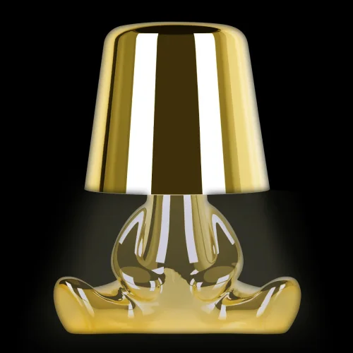 Настольная лампа LED Brothers 10233-E Gold LOFT IT золотая 1 лампа, основание золотое металл в стиле модерн животные фото 2