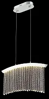 Светильник подвесной LED Helma WE465.01.123 Wertmark прозрачный 1 лампа, основание хром в стиле арт-деко современный 