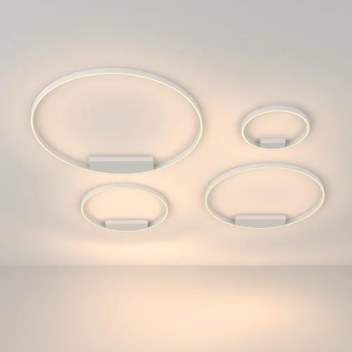 Светильник потолочный LED Rim MOD058CL-L50W3K Maytoni белый 1 лампа, основание белое в стиле современный хай-тек минимализм кольца фото 4