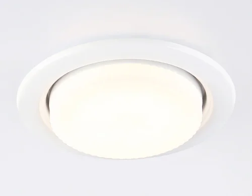 Светильник точечный G10101 Ambrella light белый 1 лампа, основание белое в стиле хай-тек современный  фото 3