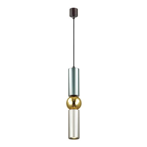 Светильник подвесной Sakra 4071/5L Odeon Light серый 1 лампа, основание серое в стиле современный трубочки