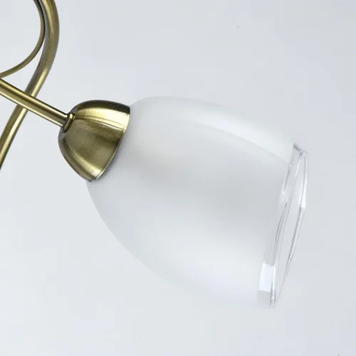 Люстра потолочная Моника 372014108 MW-Light белая на 8 ламп, основание латунь в стиле классический  фото 4