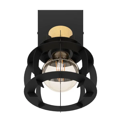 Бра Stillington 43926 Eglo чёрный на 1 лампа, основание чёрное в стиле лофт современный  фото 4
