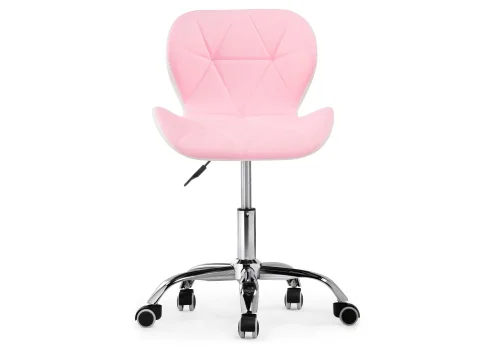 Компьютерное кресло Trizor whitе / pink 15337 Woodville, белый розовый/искусственная кожа, ножки/металл/хром, размеры - *810***530*530 фото 2