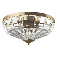 Люстра потолочная Facet MOD094CL-04G Maytoni прозрачная на 4 лампы, основание золотое в стиле классический 