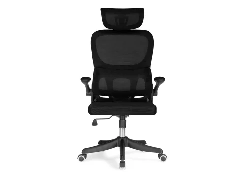 Компьютерное кресло Sprut black 15623 Woodville, чёрный/сетка, ножки/пластик/чёрный, размеры - *1270***640*670 фото 2