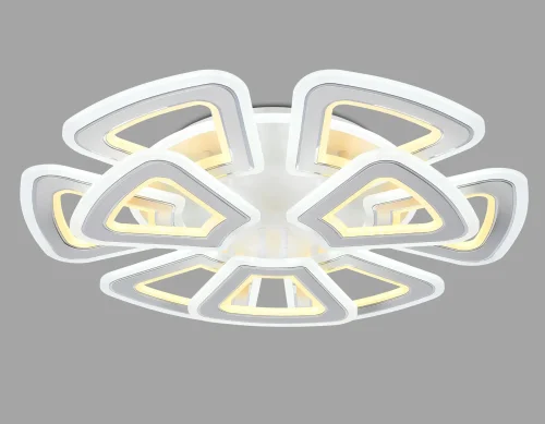 Люстра потолочная LED с пультом FA8892 Ambrella light белая на 1 лампа, основание белое в стиле современный хай-тек с пультом фото 2