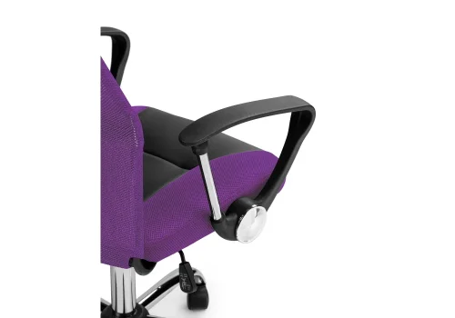 Компьютерное кресло Arano фиолетовое 1646 Woodville, фиолетовый/ткань искусственная кожа, ножки/металл/хром, размеры - *1320***650*650 фото 8
