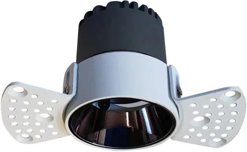 Светильник точечный LED Mortise 4422-1C Favourite белый на 1 лампу, основание чёрное в стиле хай-тек современный для затирки