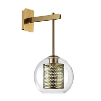 Бра Clocky 4939/1W Odeon Light прозрачный 1 лампа, основание античное бронза в стиле современный 