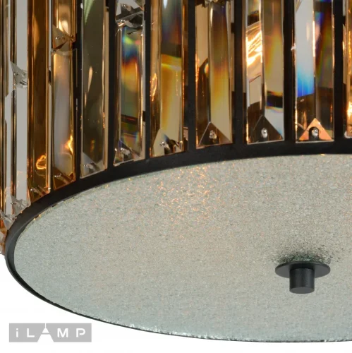 Люстра подвесная Royal 10390-5+5P BK iLamp прозрачная на 10 ламп, основание чёрное в стиле современный  фото 4