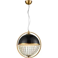 Светильник подвесной Arrivo VL1774P01 Vele Luce чёрный 1 лампа, основание золотое в стиле классический шар