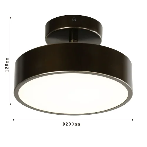 Светильник потолочный LED Atma 3060-2P F-promo коричневый 1 лампа, основание коричневое в стиле современный  фото 3