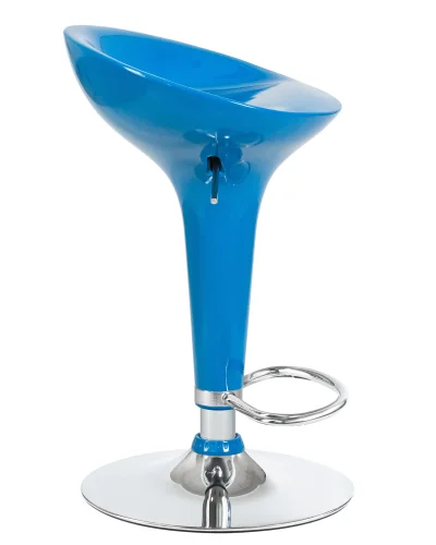 Стул барный 1004-LM BOMBA,  цвет сиденья голубой, цвет основания хром Dobrin, голубой/, ножки/металл/хром, размеры - 660*880***430*360 фото 3