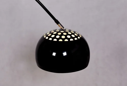 Торшер Azurro  LDF 5508-B BK Lumina Deco изогнутый чёрный 1 лампа, основание чёрное в стиле современный
 фото 5