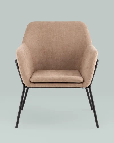 Кресло Шелфорд New, бежевый УТ000038628 Stool Group, бежевый/шенилл, ножки/металл/чёрный, размеры - *****мм фото 3