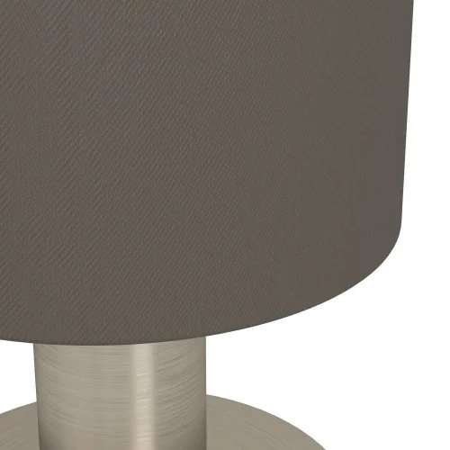 Настольная лампа Montetto 31842 Eglo коричневая на 1 лампу, основание матовое никель металл в стиле современный фото 4