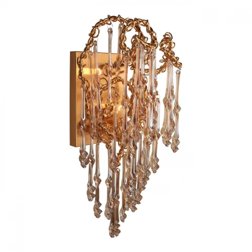Бра Barbaresco OML-85401-02 Omnilux янтарный на 2 лампы, основание золотое в стиле классический 